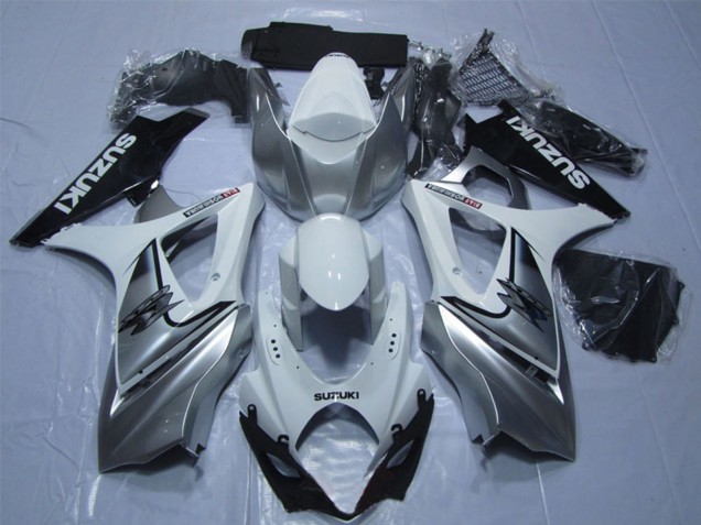 Compra Carenado Moto Suzuki GSXR 1000 2007-2008 - Blanco Plata Negro