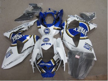 Compra Carenados Moto Suzuki GSXR 1000 2009-2016 - Blanco Azul Lucky Strike Motul
