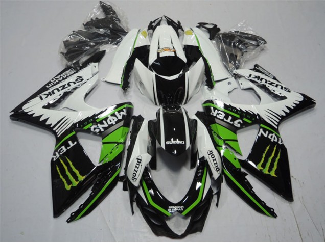 Compra Carenados Moto Suzuki GSXR 1000 2009-2016 - Blanco Verde Monstruo Negro Pizzoli
