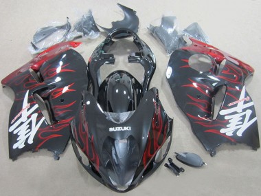 Compra Carenados Moto Suzuki GSXR 1300 Hayabusa 1996-2007 - Negro Rojo Llama