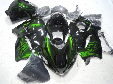 Compra Carenados Moto Suzuki GSXR 1300 Hayabusa 1996-2007 - Negro Brillante Verde