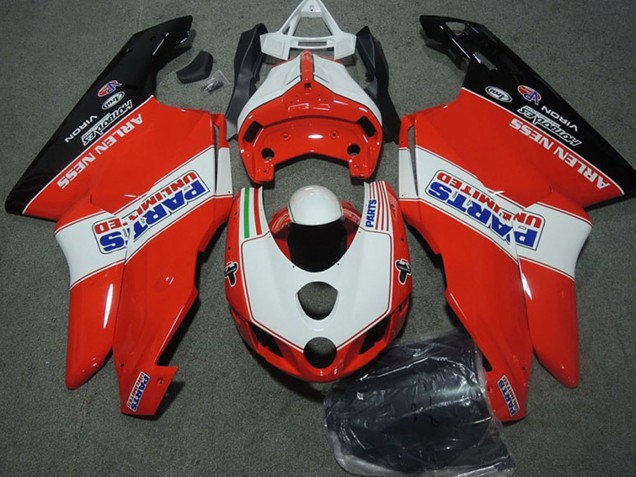 Compra Carenados Moto Ducati 749 999 2003-2004 - Blanco Rojo Negro Brillante Parts Unlimited