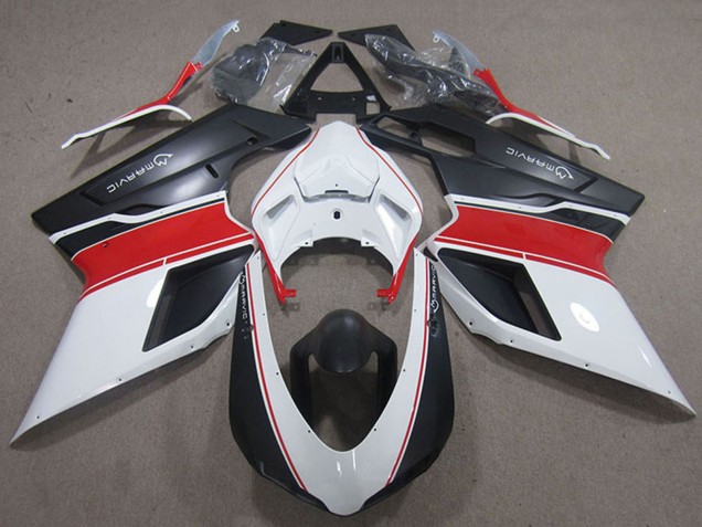 Compra Carenados Moto Ducati 848 1098 1198 2007-2014 - Blanco Rojo Negro Mate Marvic