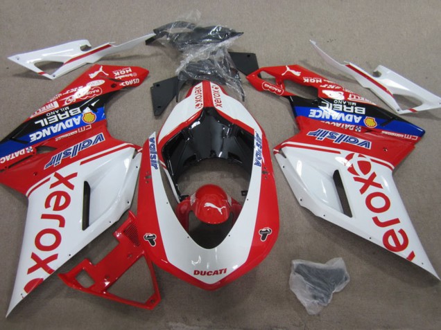 Compra Carenados Moto Ducati 1098 2007-2014 - Blanco Rojo Azul Negro Valsir Xerox