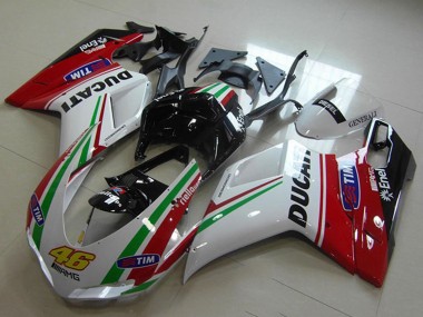 Compra Carenados Moto Ducati 1098 2007-2014 - Rojo Blanco Negro Verde Tim 46