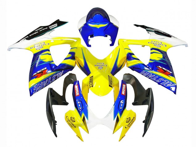 Compra Carenados Moto Suzuki GSXR 600/750 2006-2007 - Blanco Azul Amarillo Corona Alstare