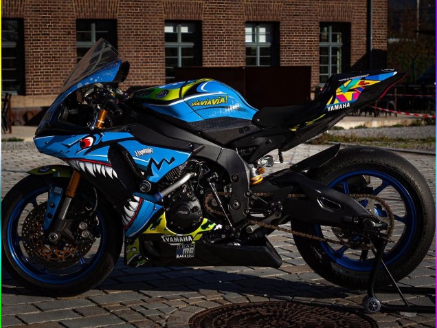 Compra Carenados Moto Yamaha YZF R1 2015-2019 - Azul Amarillo Tiburón