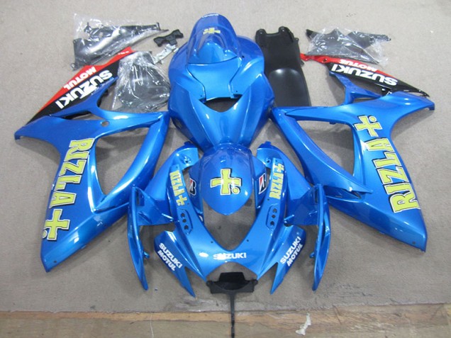 Moto Plástica Suzuki GSXR 750 K6 06-07 - Azul Amarillo Rizla Moto Plástica Suzuki GSXR 750 K6 06-07 - Azul Amarillo Rizla