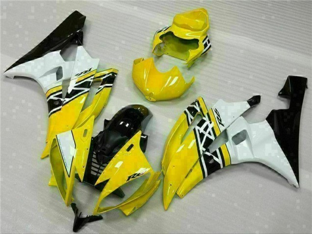 Moto Plástica Yamaha R6 06-07 - Amarillo Blanco Negro Moto Plástica Yamaha R6 06-07 - Amarillo Blanco Negro