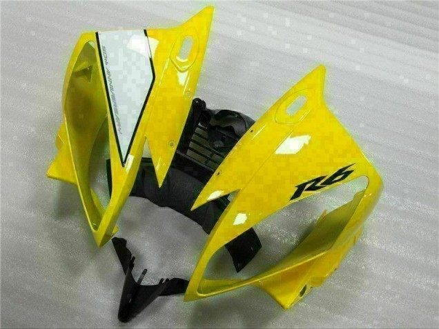Moto Plástica Yamaha R6 06-07 - Amarillo Blanco Negro Moto Plástica Yamaha R6 06-07 - Amarillo Blanco Negro