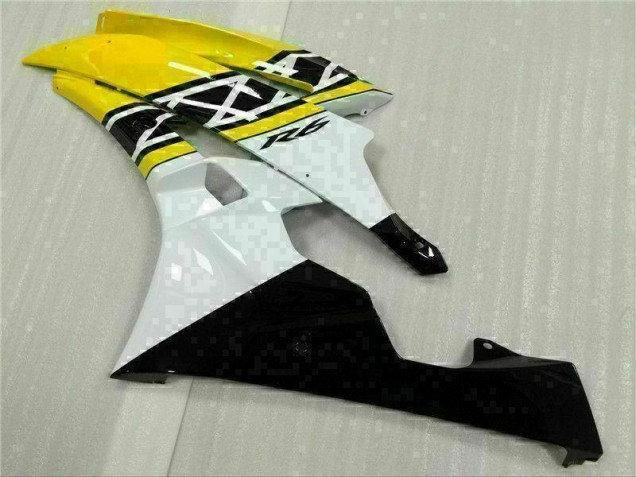 Moto Plástica Yamaha R6 06-07 - Amarillo Blanco Negro Moto Plástica Yamaha R6 06-07 - Amarillo Blanco Negro