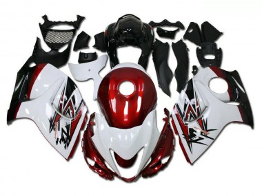 Moto Plástico Suzuki GSXR 1300 Hayabusa 08-19 - Blanco Rojo