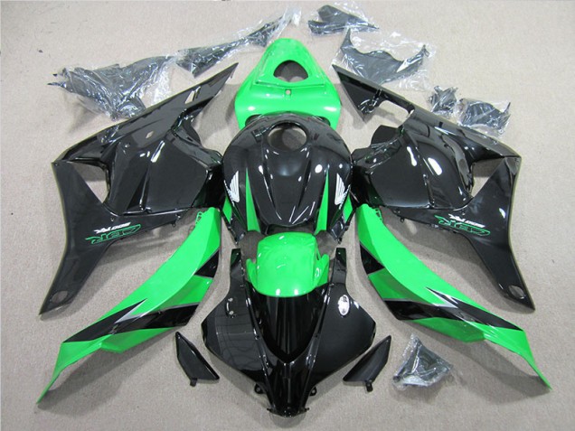 Plástica Moto Honda CBR 600 RR 09-12 - Negro Verde Plástica Moto Honda CBR 600 RR 09-12 - Negro Verde