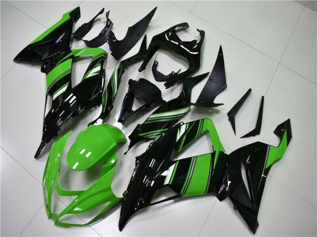 Plástica Moto Kawasaki ZX6R 13-18 - Verde Negro Plástica Moto Kawasaki ZX6R 13-18 - Verde Negro