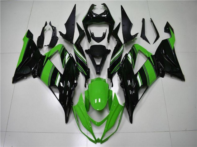 Plástica Moto Kawasaki ZX6R 13-18 - Verde Negro Plástica Moto Kawasaki ZX6R 13-18 - Verde Negro