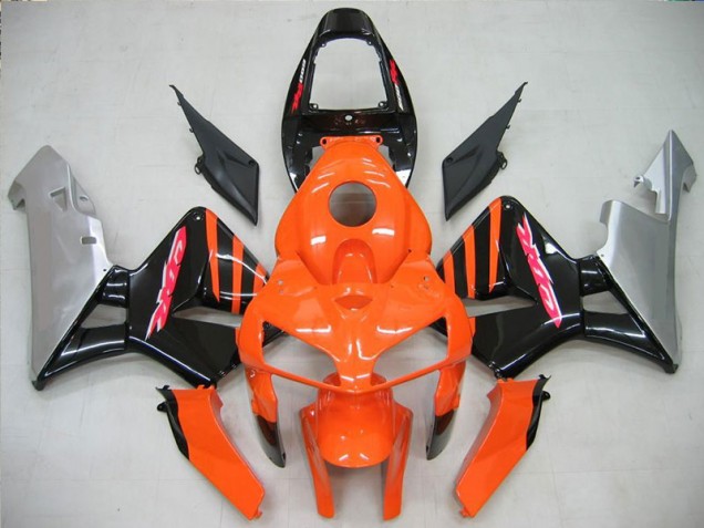 Plástico Moto Honda CBR 600 RR 05-06 - Naranja Negro Plástico Moto Honda CBR 600 RR 05-06 - Naranja Negro