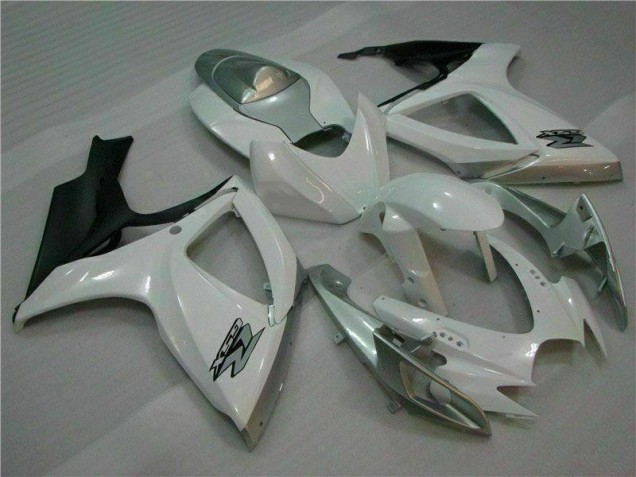 Plástico Moto Suzuki GSXR 600 / 750 K6 06-07 - Blanco Plata Plástico Moto Suzuki GSXR 600 / 750 K6 06-07 - Blanco Plata