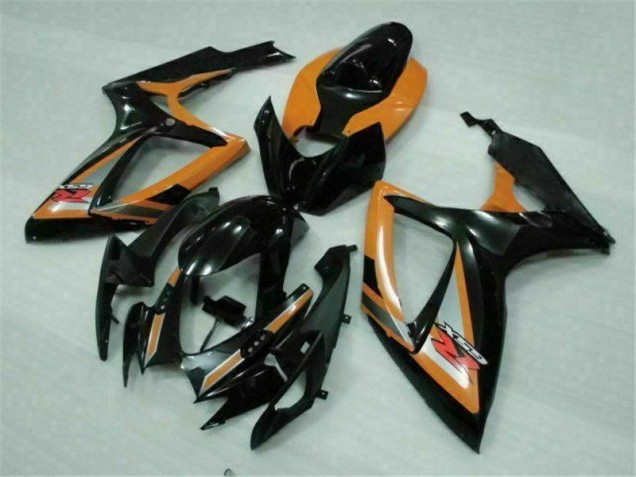 Plástico Moto Suzuki GSXR 600 / 750 K6 06-07 - Negro Naranja Plástico Moto Suzuki GSXR 600 / 750 K6 06-07 - Negro Naranja