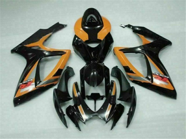 Plástico Moto Suzuki GSXR 600 / 750 K6 06-07 - Negro Naranja Plástico Moto Suzuki GSXR 600 / 750 K6 06-07 - Negro Naranja
