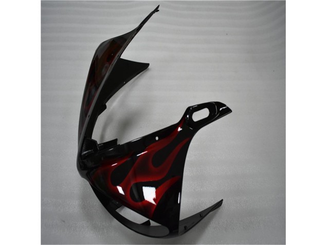 Plástico Moto Yamaha R6 03-05 - Negro Rojo Llama Plástico Moto Yamaha R6 03-05 - Negro Rojo Llama